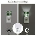 thumbnail image 3 of Honeii Green White Lumberjack Plaid Print LED Night Light with Light Sensor, Night Lights Plug Into Wall,Ideal for Bedrooms and Hallways-UK, 3 of 7