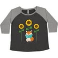 thumbnail image 3 of Inktastic Reading Book Lover Sunflower Fox Women's Plus Size T-Shirt, 3 of 5