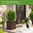 Airfind 24 Inches Artificial Cypress Topiary Ball Tree Set with Ground ...