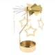 thumbnail image 2 of Candelabro giratorio para velas de té, adorno para decoración navideña, dorado Estrella, 2 of 9