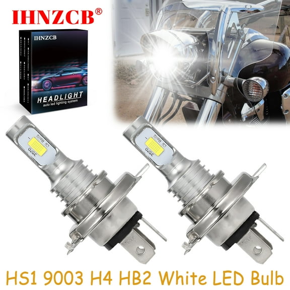 IHNZCB for Honda VTX1300C VTX1300R/S/T 2003-2009 - 2X HS1 9003 H4 HB2 LED Headlights Bulb 50W White YTB,Motorcycle Light,Y49