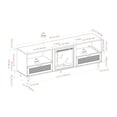 thumbnail image 2 of Pemberly Row 70" Modern Wood Fireplace Console with Rattan Door - Oak, 2 of 6