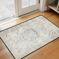 thumbnail image 2 of Washable Vintage Kitchen Mat 31"x20" Non Slip Soft Plush Low Profile Kitchen Rug, Distressed Medallion Oriental Style Sink Mat for Laundry Room Bedroom Office, 2 of 6