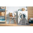 thumbnail image 2 of Ahgly Tapis d'Intérieur Lavable en Machine Carré Gris Argenté, 5 Pieds Carré, 2 of 7