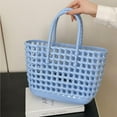 thumbnail image 3 of Kukuzhu Woven Jelly Bag, Rubber Tote Bag Waterproof Travel Bags for Women Washable Totes Handbag for Sports Beach Pool, 3 of 8