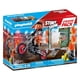 thumbnail image 2 of Set de Juego Playmobil Starter Pack Moto con pared de Fuego 29 Piezas, 2 of 4