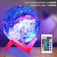 thumbnail image 6 of Himalayan Glow Galaxy Lamp with Wooden Stand - 6 inches, 16 Multi-Colors, Touch LED Night Light, 6 of 10