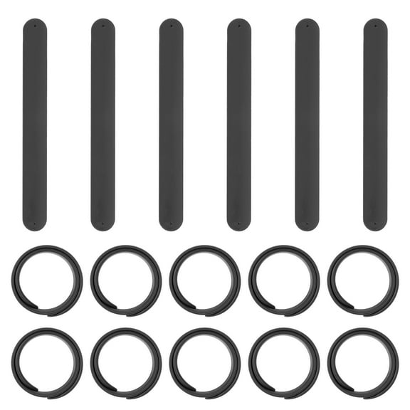 Slap Bracelets 8.5" x 1", 16 Pcs Silicone Slap Bracelet Bulk Blank Snap Band Soft Wristband for Party Favor DIY Gifts Classroom Birthday Crafts, Black