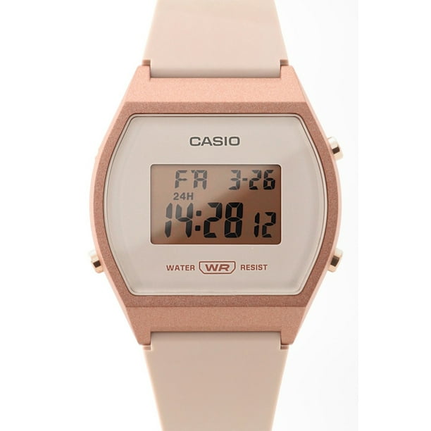 Casio - Casio Women's Sports Digital Rose Gold Tone/Pink Resin Watch ...