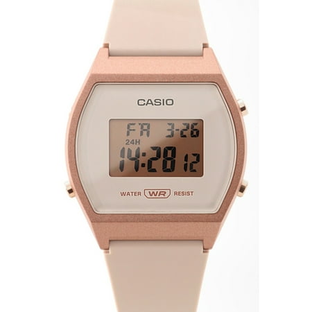 Casio Female Adult's Sports Digital Rose Gold Tone/Pink Resin Watch LW204-4A
