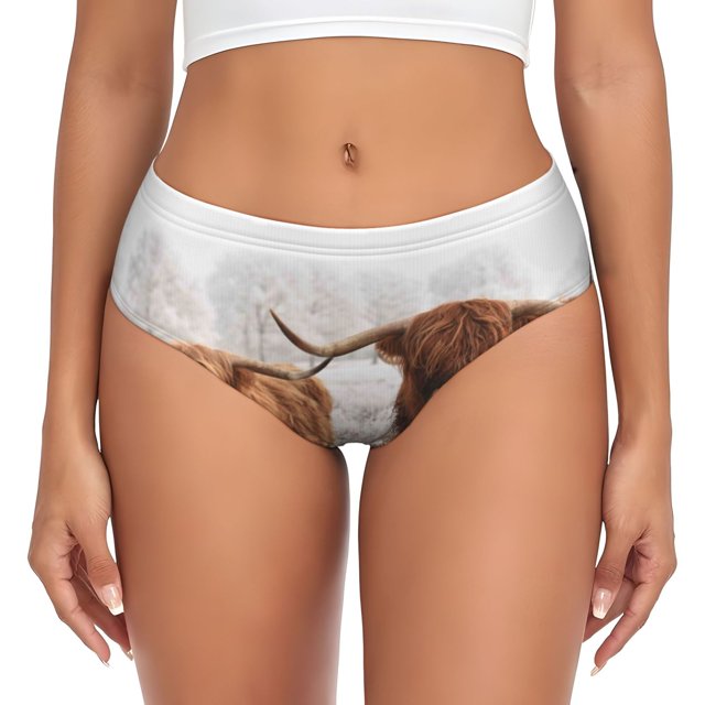 Balery Yak Ropa Interior de Algodón para Mujer con Dibujo – Braguitas Cómodas y Elásticas, Estilo Clásico-Large