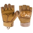thumbnail image 1 of Guantes De Moto Tctiles De Medio Dedo, Antideslizantes, Para Uso En Exteriores, 100 Cuero, Tejido Transpirable, Para Hombre Mujer, Estilo De Carreras, Para Motocross Ciclismo, Proteccin, Ukhbmc, 1 of 9