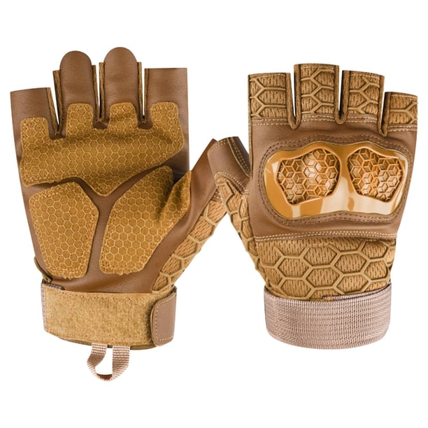 Motorcycle Riding Gloves Outdoor Hunting Touchscreen Gloves Non-Slip Unisex Cycling Gloves Half Finger Glove For Road Racing Motorcycle Motocross