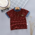thumbnail image 2 of Gerichy Shirts for Boys Boys Tshirt Toddler Kids Baby Boys Print Letter Gentleman Button Shirt Tops Tee Clothes, 2 of 4