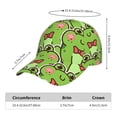 thumbnail image 2 of Balery Cute Green Frog Gorra de béisbol de tamaño ajustable para correr, entrenar y actividades al aire libre. Gorra de papá para todas las estaciones., 2 of 6