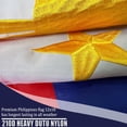 thumbnail image 3 of FLAGWIN Philippines Flag 12x18, Small Philippines Flags Outdoor, Embroidered Filipino Flag 210D Heavy Duty Nylon, Philippines Flag for Boat with Embroidered Stars, Sewn Stripes and 2 Brass Grommets, 3 of 5