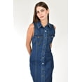thumbnail image 5 of Vestido denim sin mangas Roman Fashion /Juvenil, 14389 (Azul dark) azul oscuro G, 5 of 5
