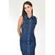 thumbnail image 5 of Vestido denim sin mangas Roman Fashion /Juvenil, 14389 (Azul dark) azul oscuro M, 5 of 5
