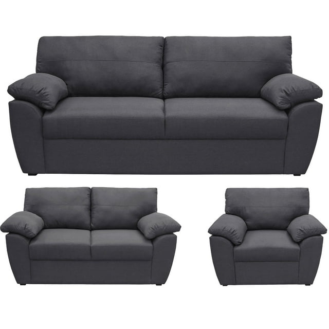 Sofa Amosa gdl Sala Zero Gris 3-2-1