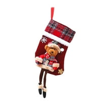 Clearance Under $5 christmas decor shop, Hwkond Fashion Christmas Stockings Gift Bag Christmas Tree Decoration Supplies christmas decorations indoor
