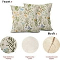 thumbnail image 5 of Spring Yellow Floral Pillow Covers 16x16 Inch Sage Green Wild Flower Plant Butterfly Decorative Pillow Cases Vintage Seasonal Cushion Covers Farmhouse Home Decor For Porch Couch Outdoor Set of 2, 5 of 6
