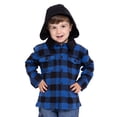 thumbnail image 3 of Wonder Nation Toddler Boys' Button Down Flannel Shirt with Hood, Sizes 12M-5T, 3 of 6