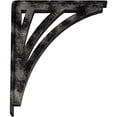 thumbnail image 4 of Ekena Millwork 2"W x 10"D x 12"H Nevio Wrought Iron Bracket, (Triple center brace), Antiqued Warm Silver, 4 of 7