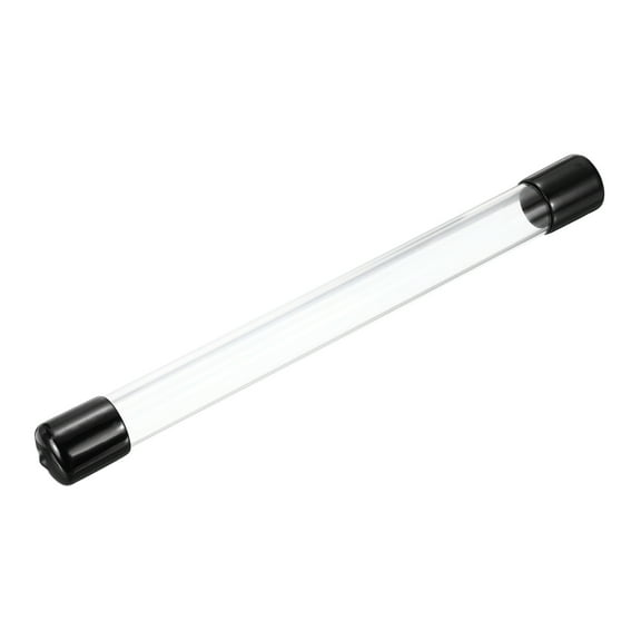 Clear Storage Tube 18x22mm Small Plastic Round Tubing with Caps Rigid Bottle Container 250mm/10 Inch