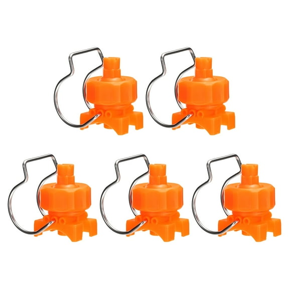 Uxcell 5 Pack Flat Fan Spray Tip, 65 Degree Spray Nozzle with Clip Adjustable Plastic Yellow Nozzles Fit 1-1/4" Hose, 0.36 Cubic Meters Per Hour