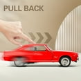 thumbnail image 2 of 1:36 scale red retro Camaro die-cast model - zinc alloy rebound toy car with classic striped design that can open the door, the perfect gift for boys and girls, 2 of 5