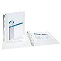 Avery Economy View 3 Ring Binder, 1.5" Round Rings, 1 White Binder (Pack of 4)
