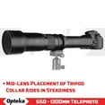 thumbnail image 5 of Opteka 650-2600mm High Definition Telephoto Zoom Lens for Canon EOS 70D, 60D, 60Da, 50D, 7D, 6D, 5D, 5Ds, T6s, T6i, T5i,, 5 of 11