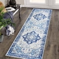 thumbnail image 5 of Haperlare Runner Rug 2 x 8 Vintage Floral Entryway Runners Machine Washable Tribal Thin Rug Indoor Hallway Kitchen Rug Non-Slip Soft Rug Blue, 5 of 5