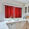 thumbnail image 6 of Christmas Kitchen Curtains Snowflakes Window Curtains Over Sink Set of 2, Xmas Red Short Tier Curtain for Kitchen, Winter Kitchen Decor 26" x 36", 6 of 6