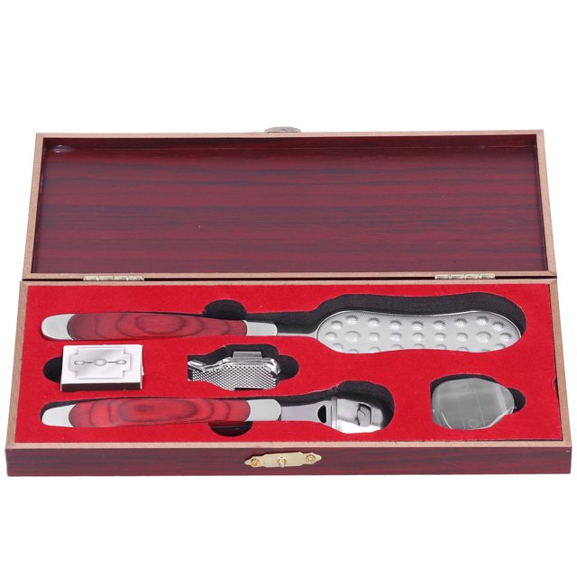 Kit de Limas para Pies de Pedicura de Madera de Acero Inoxidable Afeitadora de Callos Kit de Limas para Pies de Pedicura Raspador de Talón Juego de Herramientas de Pedicura ANGGREK Otros