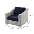 thumbnail image 2 of Modway Conway Outdoor Patio Wicker Rattan 2-Piece Armchair and Ottoman Set, 2 of 4