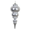 thumbnail image 1 of Vickerman N150607DMV Vickerman 14" Silver Matte Finial Christmas Ornament, 1 of 3