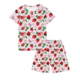 thumbnail image 4 of Kids Girls Fashion Cute Print Loose Short Sleeve Top Shorts Set Homewear Set, 4 of 8