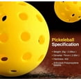 thumbnail image 3 of 16 Pack Pickleball Balls 74mm 40 Holes Professional Quality for Outside Sports,Yellow, 3 of 12