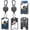 2 Holders and 2 Badge Reels Black # 03, variant on Badge Holder Retractable Clip Heavy Duty Carabiner Badge Reel Keychain with Lanyard ID Cards Holder Cool Tactical ID Holder