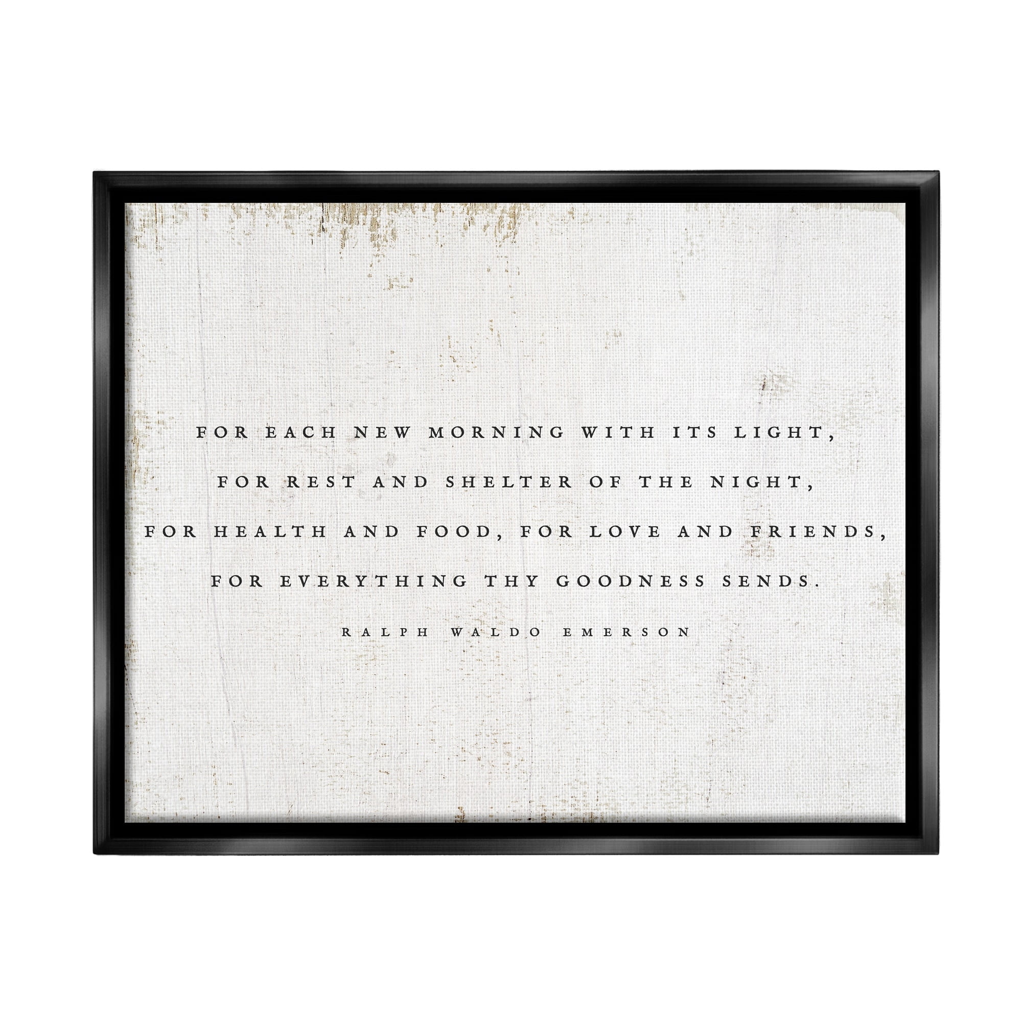 Stupell Industries Uplifting Love & Friends Literature Quote Rustic Pattern Graphic Art Luster Gray Floating Framed Canvas Print Wall Art, Design by Daphne Polselli