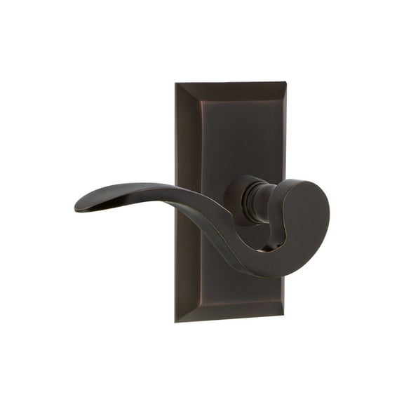 Nostalgic Warehouse Stuman_Prv_234_Nk_Rh Manor Privacy Door Lever Set - Bronze