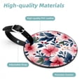 thumbnail image 4 of 2Pcs Leather Round Flower Cruise Luggage Tag with Privacy Cover and Name ID Tag - Suitable for Travel Handbags Backpacks School Bags Luggage Tags, 4 of 7