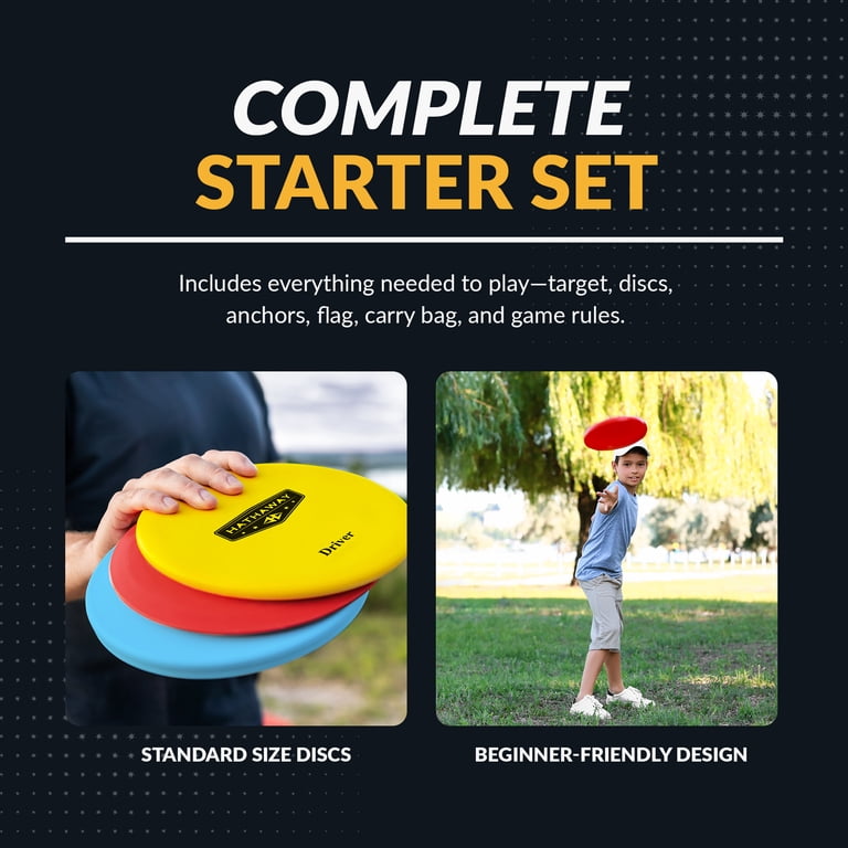 Hathaway 6-Player Disc Golf Set with Basket photo 3