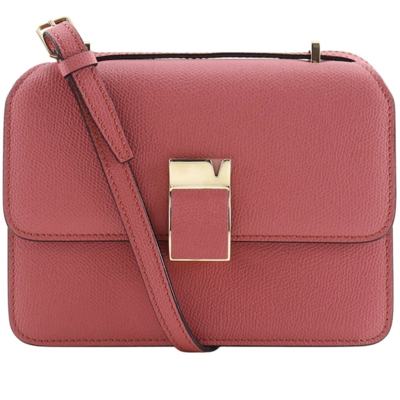 Pre-Owned Valextra Noro Small Shoulder Bag, Leather, Pink, N568253, Flap, Women's