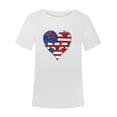 thumbnail image 5 of Cavosen Womens Crewneck Tshirt Short Sleeve Crew Neck Stars Stripes Patriotic Tee Red White and Blue Graphic Shirt Summer Loose Tops, 5 of 5