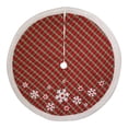 thumbnail image 4 of Kurt Adler 48-Inch Red, Green and White Plaid Tree Skirt with Sherpa Border, 4 of 4