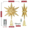 thumbnail image 5 of Roylvan Christmas Tree Topper with Remote Control, 60 LED Hexagonal Star Decorative Light, 8 Light Modes & 4 Brightness, Gold, 5 of 10