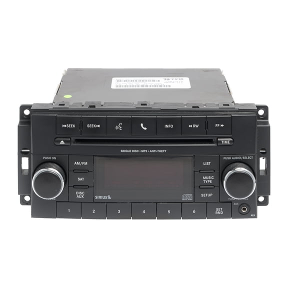 Restored 2012-20 Dodge Caravan AM FM Radio Single CD MP3 Player Part P05091258AC Face RES (Refurbished)