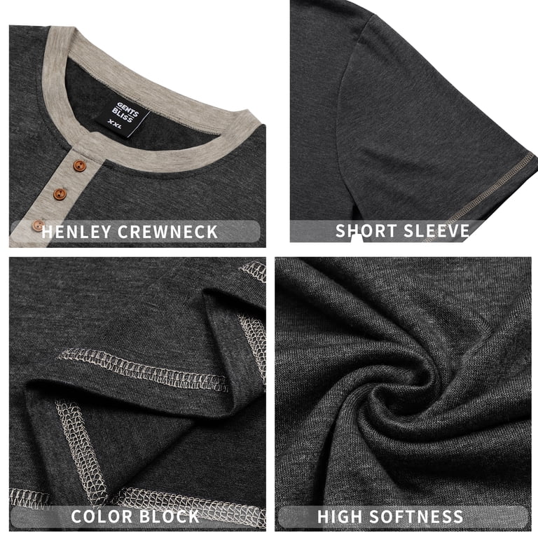 Gents Bliss Men's Henley Short Sleeve Shirt photo 5